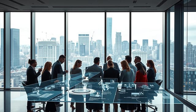A sleek, modern office interior with large windows overlooking a bustling city skyline. In the foreground, a group of business executives huddle around a conference table, engaged in a lively discussion. Holographic displays project dynamic visualizations, illustrating the various activation layers that can maximize sponsor ROI. The lighting is a warm, ambient glow, creating a sense of focus and productivity. In the background, the cityscape provides a dynamic, ever-changing backdrop, symbolizing the constantly evolving world of sponsorship and fan engagement. The overall tone is one of strategic innovation and the pursuit of impactful, data-driven solutions. A sleek, modern office interior with large windows overlooking a bustling city skyline. In the foreground, a group of business executives huddle around a conference table, engaged in a lively discussion. Holographic displays project dynamic visualizations, illustrating the various activation layers that can maximize sponsor ROI. The lighting is a warm, ambient glow, creating a sense of focus and productivity. In the background, the cityscape provides a dynamic, ever-changing backdrop, symbolizing the constantly evolving world of sponsorship and fan engagement. The overall tone is one of strategic innovation and the pursuit of impactful, data-driven solutions.